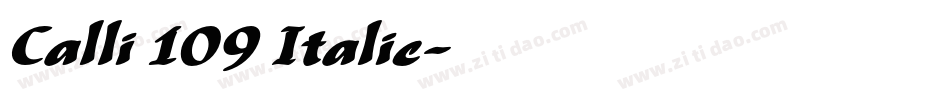 Calli 109 Italic字体转换